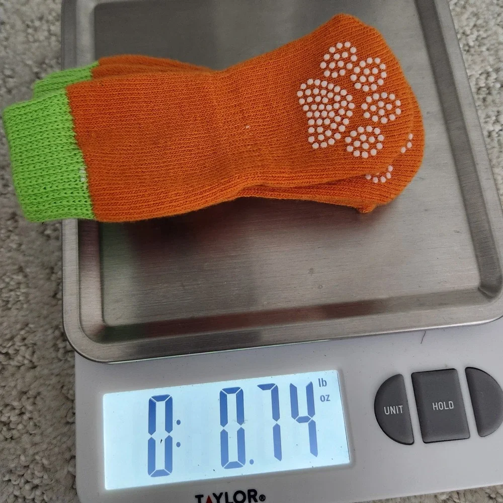 Orange Pumpkin Halloween Jack-O-Lantern Non-Slip‎ Pet Socks 4pc Set
